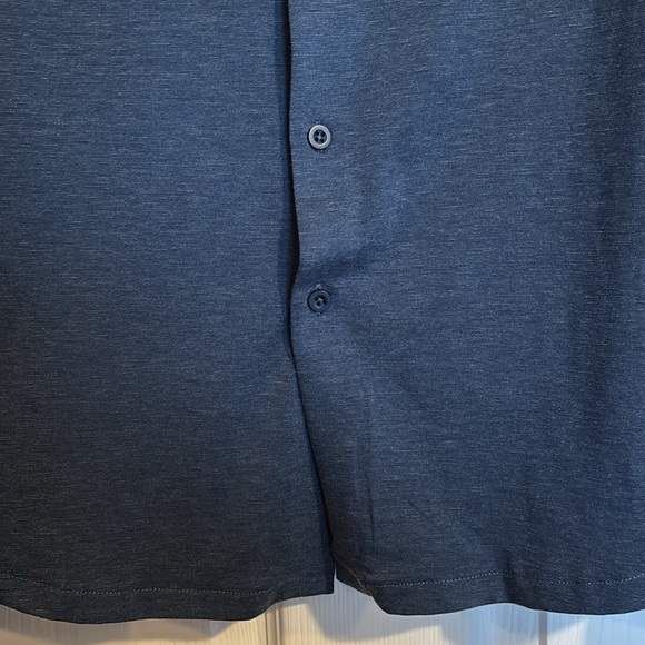 01. Algo men’s blue long sleeve button down shirt size large - Picture 4 of 8